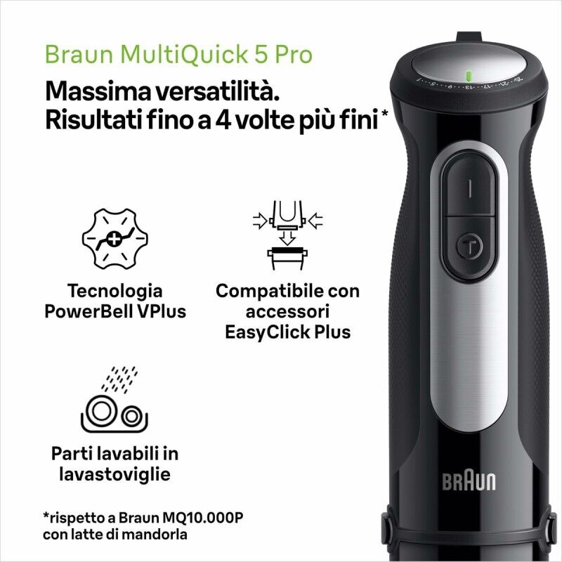 Frullatore ad Immersione Braun MULTIQUICK 5 PRO MQ 55236 Nero 1000 W
