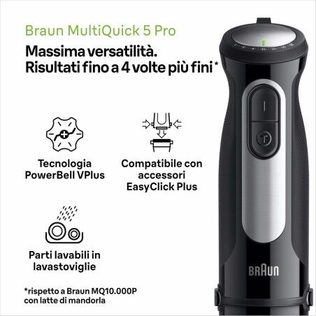 Frullatore ad Immersione Braun MULTIQUICK 5 PRO MQ 55236 Nero 1000 W