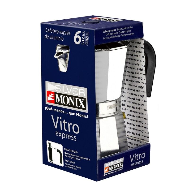 Caffettiera Italiana Monix Braisogona_M620006 Argentato 6 Tazze