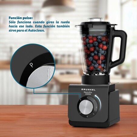 Frullatore Grunkel BAT-2000 MASTERPRO Nero Acciaio 1,5 L