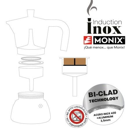 Caffettiera Italiana Monix M863006 Nero