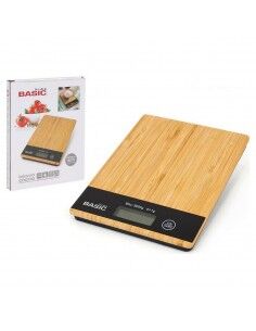 bilancia da cucina Basic Home Basic Digitale Quadrato Bambù (20,3 x 15,3 x 1,8 cm) - 1