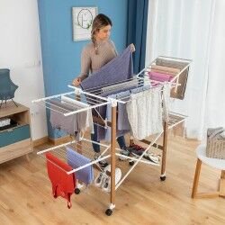 Stendibancheria Verticale Pieghevole con Ruote Dreeyl InnovaGoods 38 sbarre 2