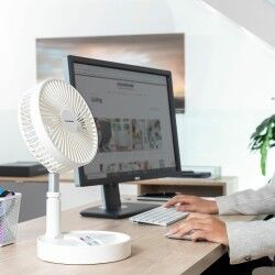 Ventilatore Ricaricabile Pieghevole 3 in 1 Fandle InnovaGoods Ø7,7'' 7200 mAh 2
