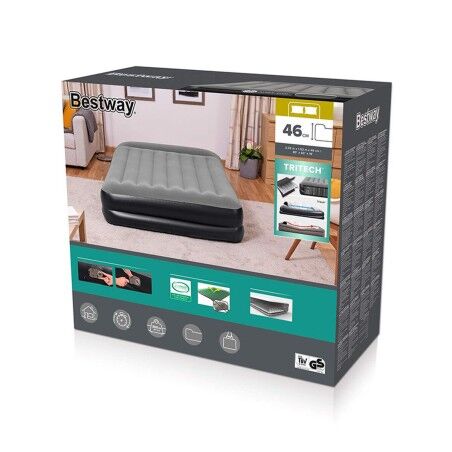 Bestway Letto Matrimoniale con Motore 203x152x46 cm Gonfiabile e Camping 67403