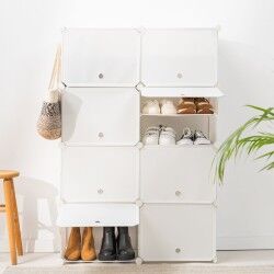 Scarpiera Modulare Portatile InnovaGoods Bianco 2