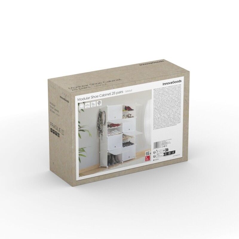 Scarpiera Modulare Portatile InnovaGoods Bianco