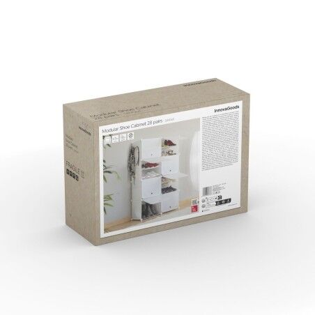 Scarpiera Modulare Portatile InnovaGoods Bianco
