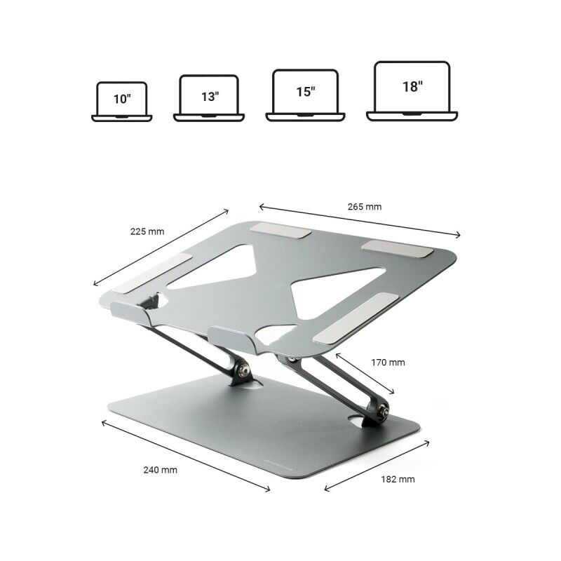 Supporto Pieghevole e Regolabile per PC Portatile Lastan InnovaGoods