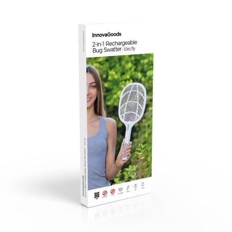 Racchetta Uccidi Insetti Ricaricabile con Luce UV 2 in 1 Elecfly InnovaGoods
