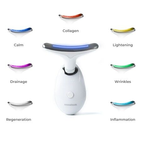Massaggiatore Facciale Elettrico Rassodante per Viso e Collo con LED, EMS e Calore Selora InnovaGoods