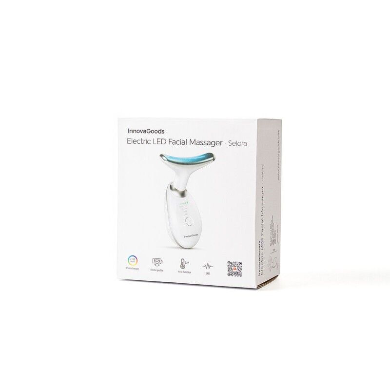 Massaggiatore Facciale Elettrico Rassodante per Viso e Collo con LED, EMS e Calore Selora InnovaGoods
