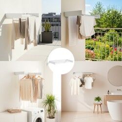 Stendibiancheria da parete pieghevole estensibile retrattile Dryva 100 InnovaGoods 2