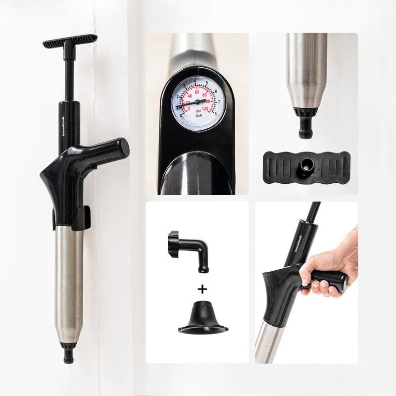 Sturalavandini ad aria compressa ad alta pressione con accessori e manometro 5 in 1 Jetpro InnovaGoods