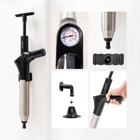Sturalavandini ad aria compressa ad alta pressione con accessori e manometro 5 in 1 Jetpro InnovaGoods