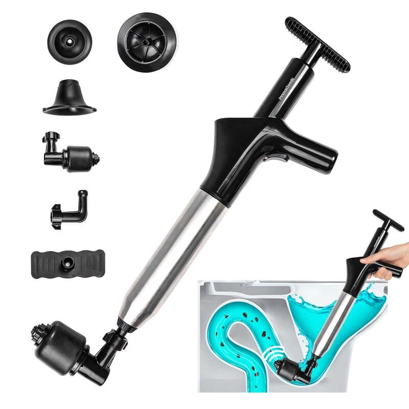 Sturalavandini ad aria compressa ad alta pressione con accessori e manometro 5 in 1 Jetpro InnovaGoods