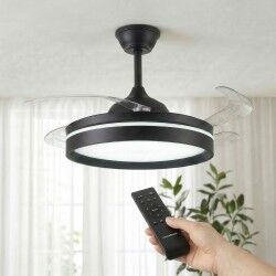 Ventilatore da soffitto con luce LED, 4 pale retrattili e telecomando InnovaGoods