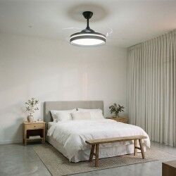 Ventilatore da soffitto con luce LED, 4 pale retrattili e telecomando InnovaGoods 2