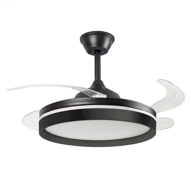 Ventilatore da soffitto con luce LED, 4 pale retrattili e telecomando InnovaGoods