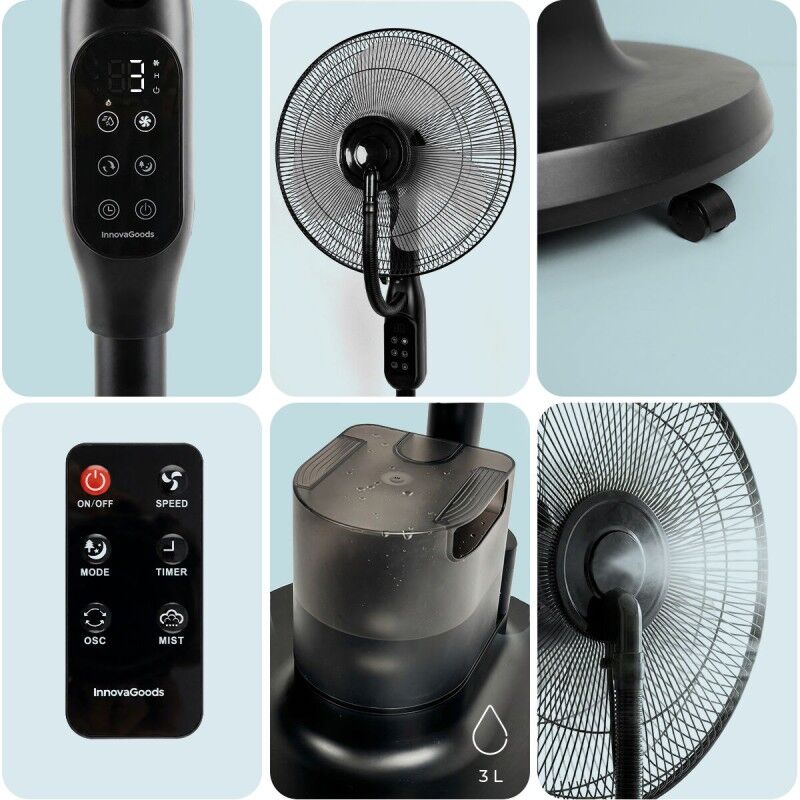 Ventilatore Nebulizzatore da Terra con Telecomando Sprair InnovaGoods