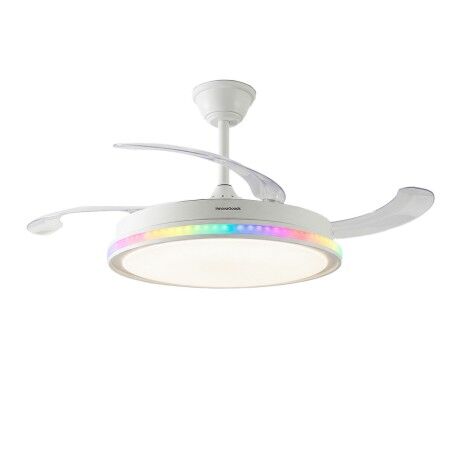 Ventilatore da soffitto con luce LED RGB, 4 pale retrattili e telecomando InnovaGoods