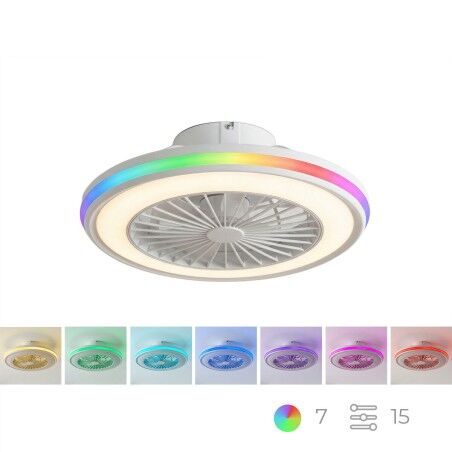 Ventilatore da soffitto con luce LED RGB, pale nascoste e telecomando Nexory InnovaGoods