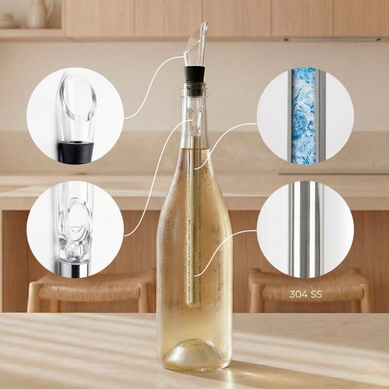 Set di Accessori per il Vino Chillour InnovaGoods 7 Pezzi