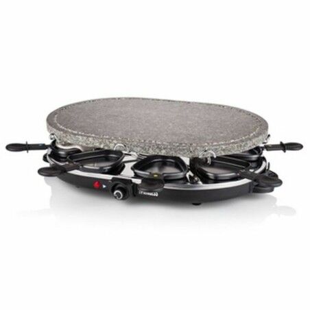 Raclette Princess 8 Oval Stone Grill Party Nero Grigio