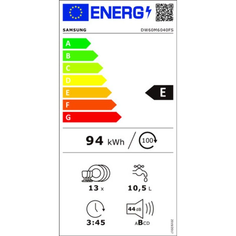 Lavastoviglie Samsung DW60M6040FS/EC 60 cm