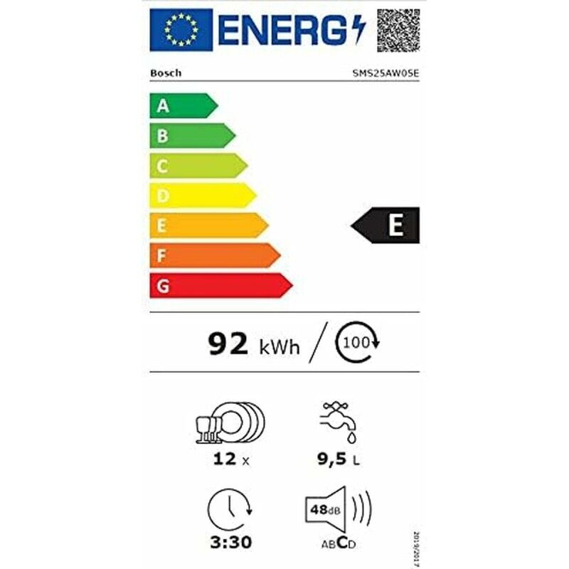 Lavastoviglie BOSCH SMS25AW05E Bianco 60 cm