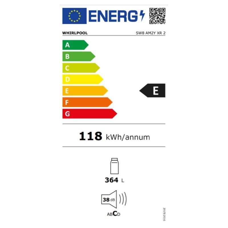 Frigorifero Whirlpool Corporation SW8AM2YXR2 Acciaio (187 x 60 cm)