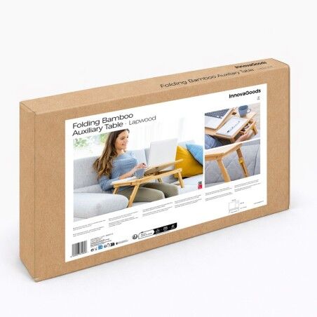 Tavolo Pieghevole Ausiliare in Bambù Lapwood InnovaGoods