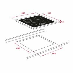Piano Cottura in Vetroceramica Teka TB 6415 60 cm 6300 W 2