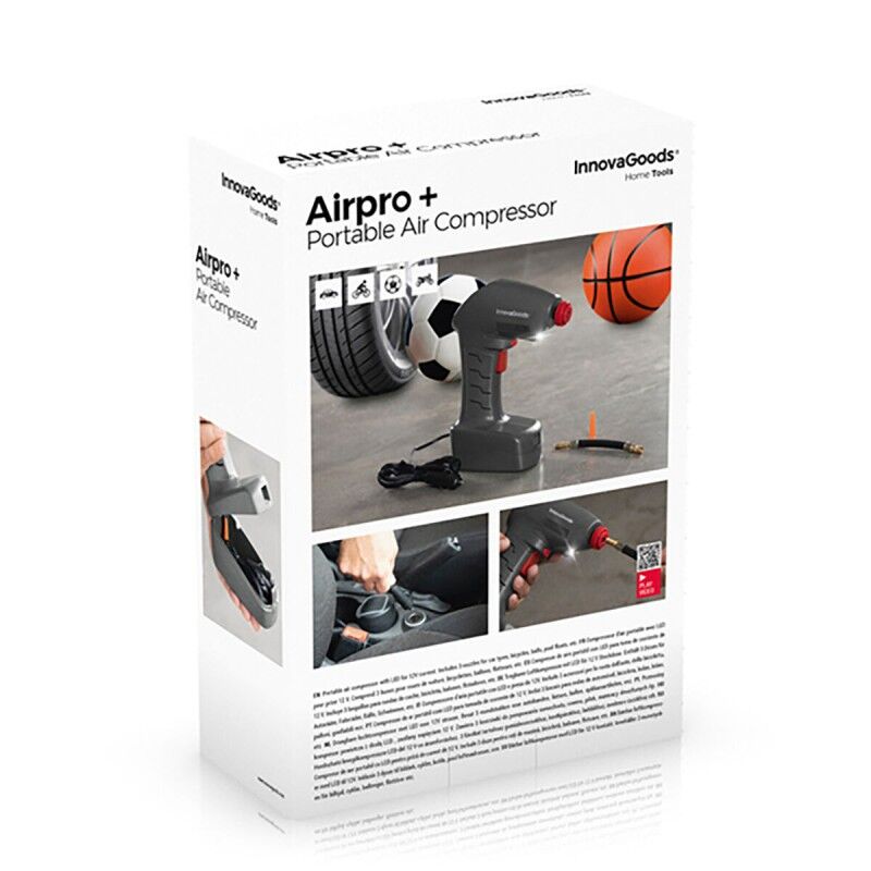 Compressore d'Aria Portatile con LED Airpro+ InnovaGoods