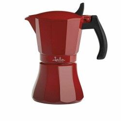Caffettiera Italiana JATA Cafetera de inducción roja vulcano Rosso Alluminio 6 Tazze (1 Unità)