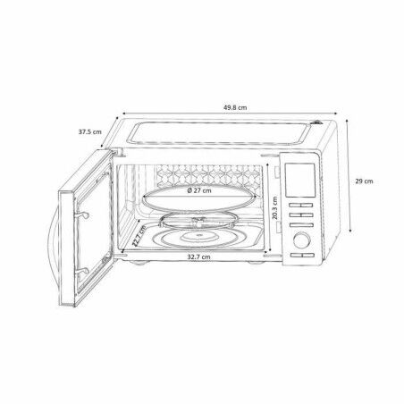 Microonde con Grill Continental Edison 900 w 25 L Argentato 900 W 25 L