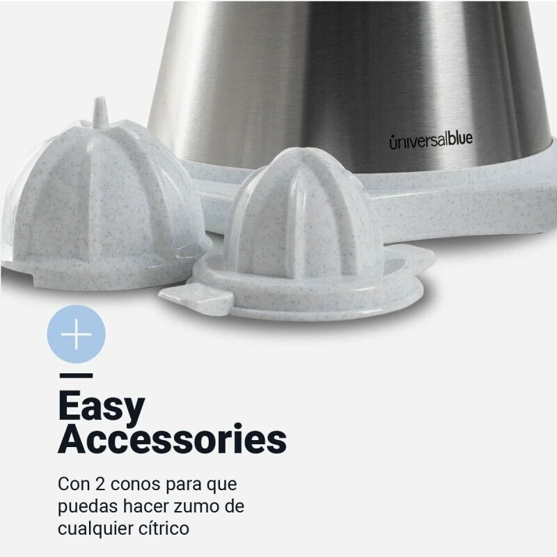 Spremiagrumi Elettrico Universal Blue JUICY Bianco Acciaio 300 W