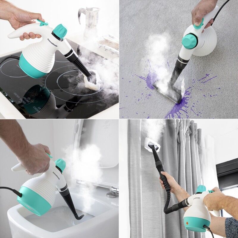 Pulitore a Vapore a Mano Multiuso con Accessori 9 in 1 Steany InnovaGoods 0,35 L 3 Bar 1000W