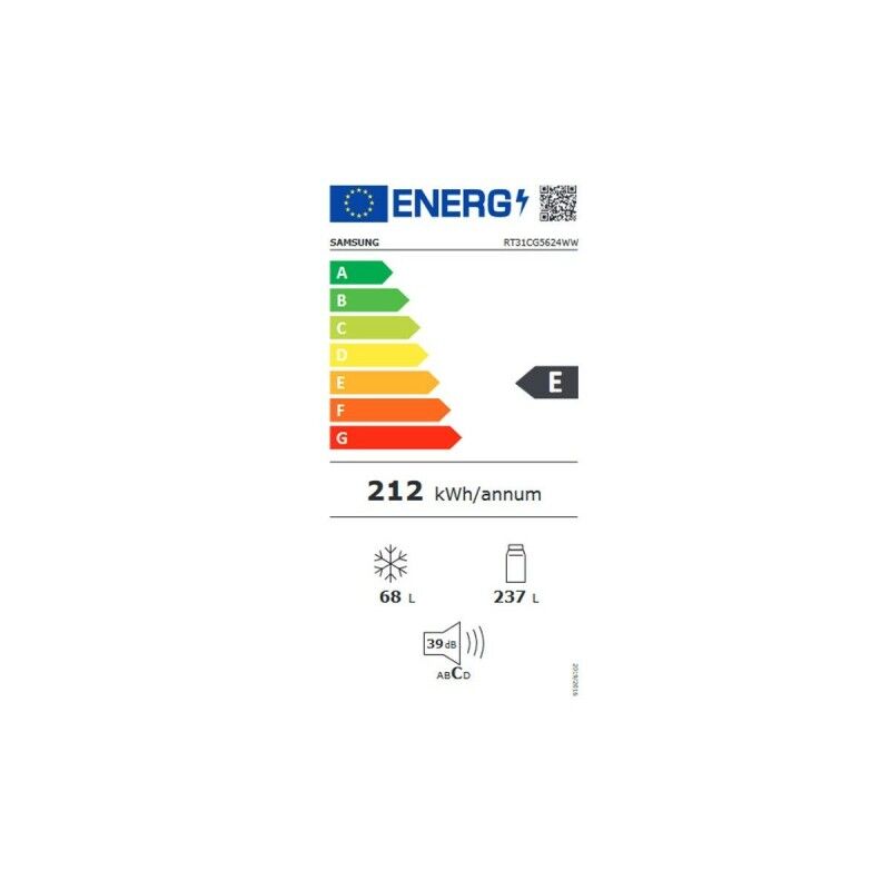 Frigorifero Samsung RT31CG5624WWES Bianco 315 L