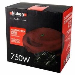 Piastra Grill Elettrica Küken 33790 Rosso 750 W 2