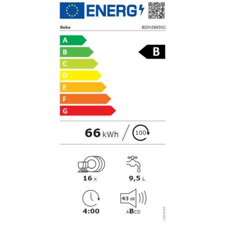 Lavastoviglie BEKO BDIN38650C 60 cm Integrabile/Da incasso