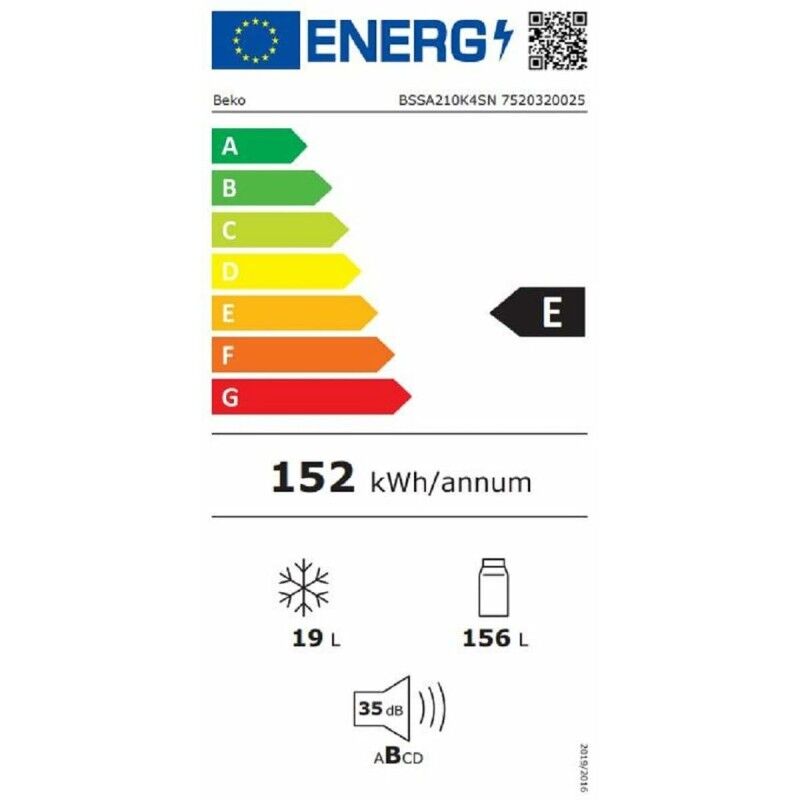 Frigorifero combinato BEKO BSSA210K4SN Bianco