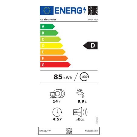 Lavastoviglie LG DF243FW Bianco 60 cm