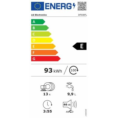 Lavastoviglie LG DF030FL Acciaio 60 cm