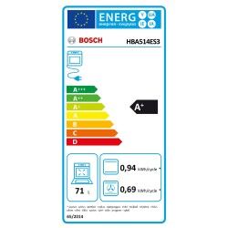 Forno Multifunzione BOSCH HBA514ES3 3400 W 71 L 2