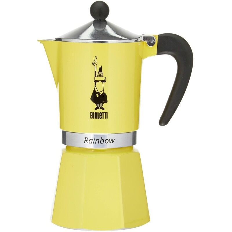 Caffettiera Italiana Bialetti Rainbow Giallo Jaune Metallo 6 Tazze