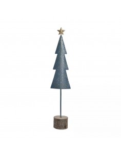 Albero di Natale Decorativo DKD Home Decor Metallo Legno di paulownia (6x6x42 cm) - 1